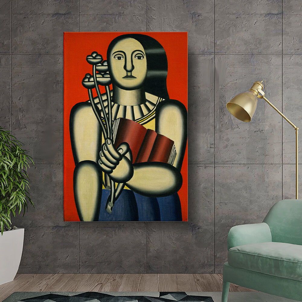 Woman With A Book - Wall Canvas