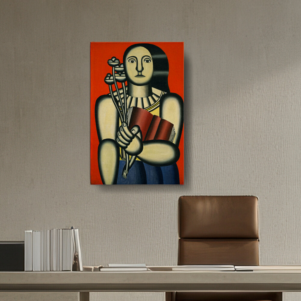 Woman With A Book - Wall Canvas