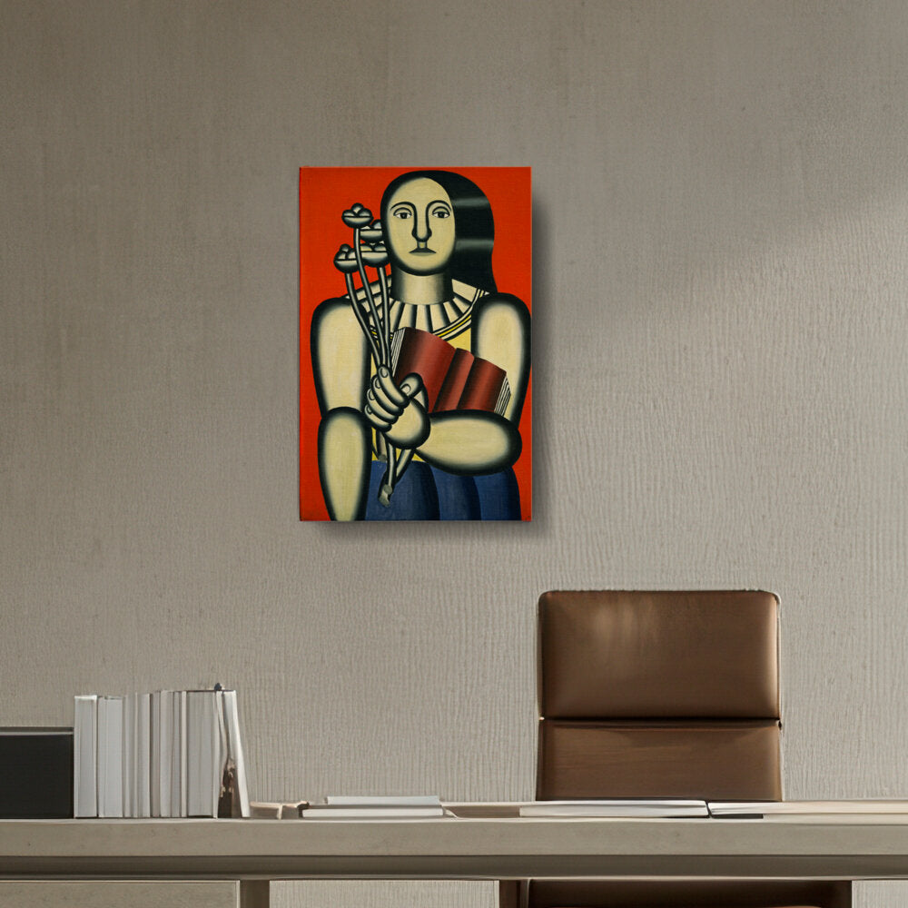 Woman With A Book - Wall Canvas