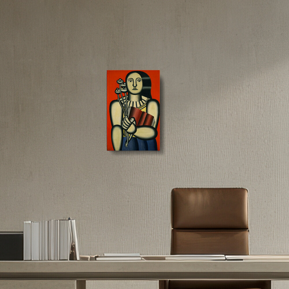 Woman With A Book - Wall Canvas