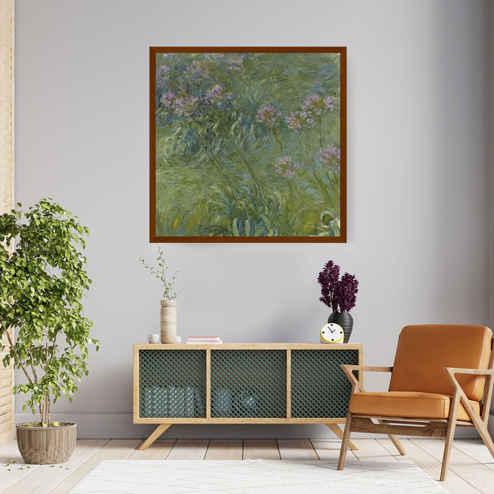 Agapanthus - Framed Canvas