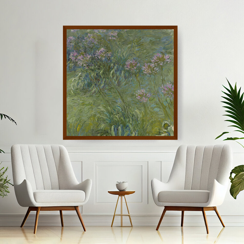 Agapanthus - Framed Canvas