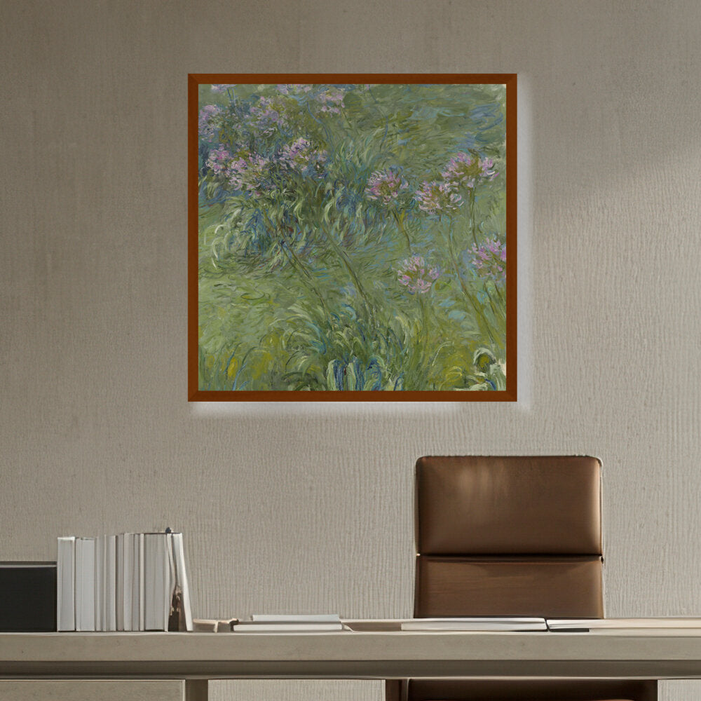 Abstract - Moderen - Agapanthus - Framed Canvas