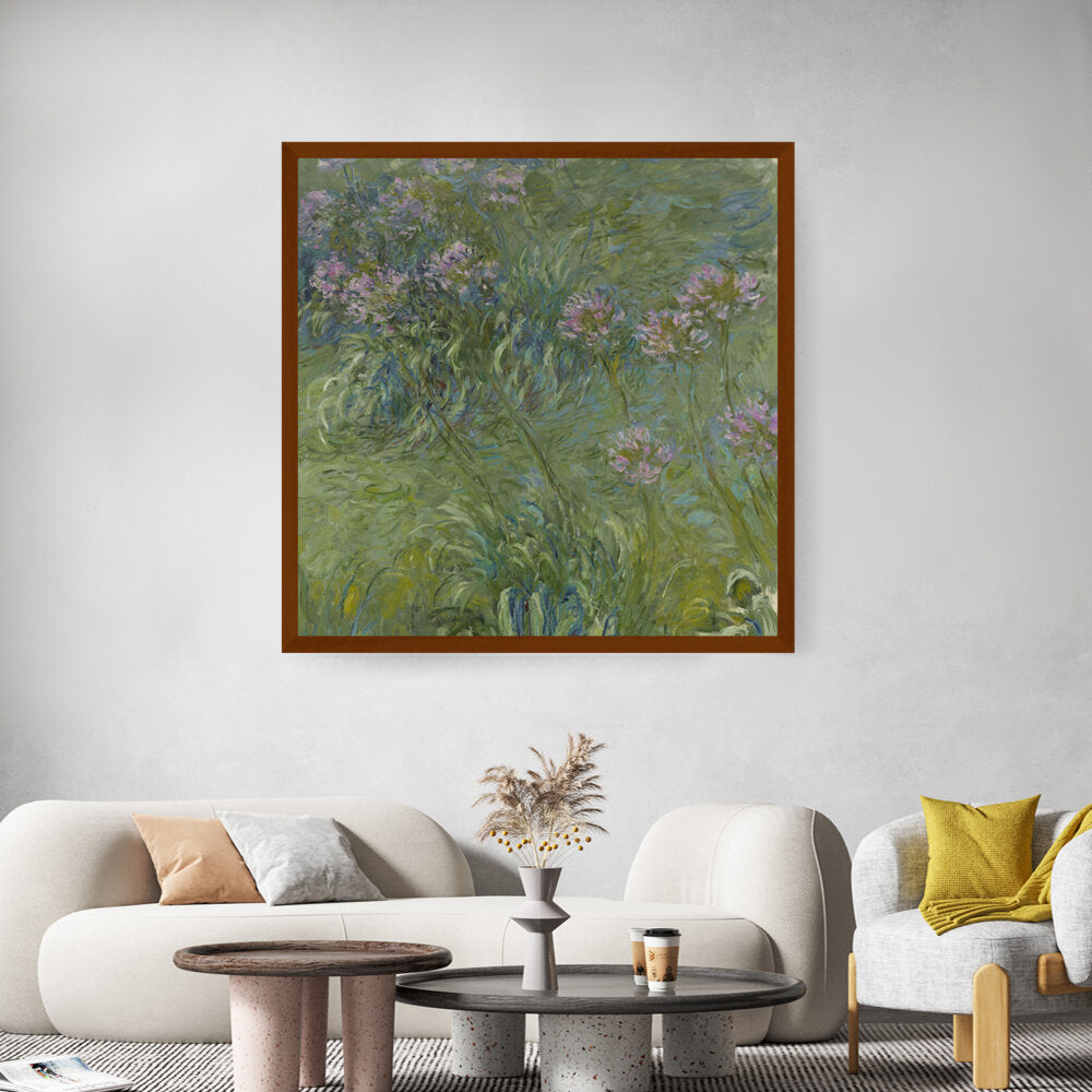 Agapanthus - Framed Canvas