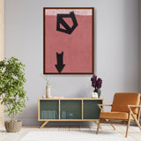 Descending Arrow - Framed Canvas