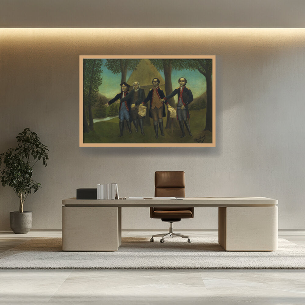 The Proclamation Of America - Framed Canvas