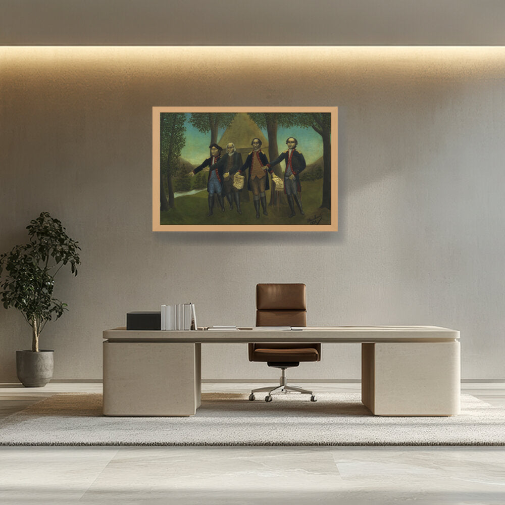 The Proclamation Of America - Framed Canvas