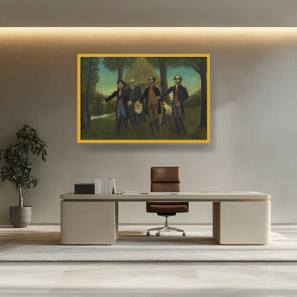 The Proclamation Of America - Framed Canvas