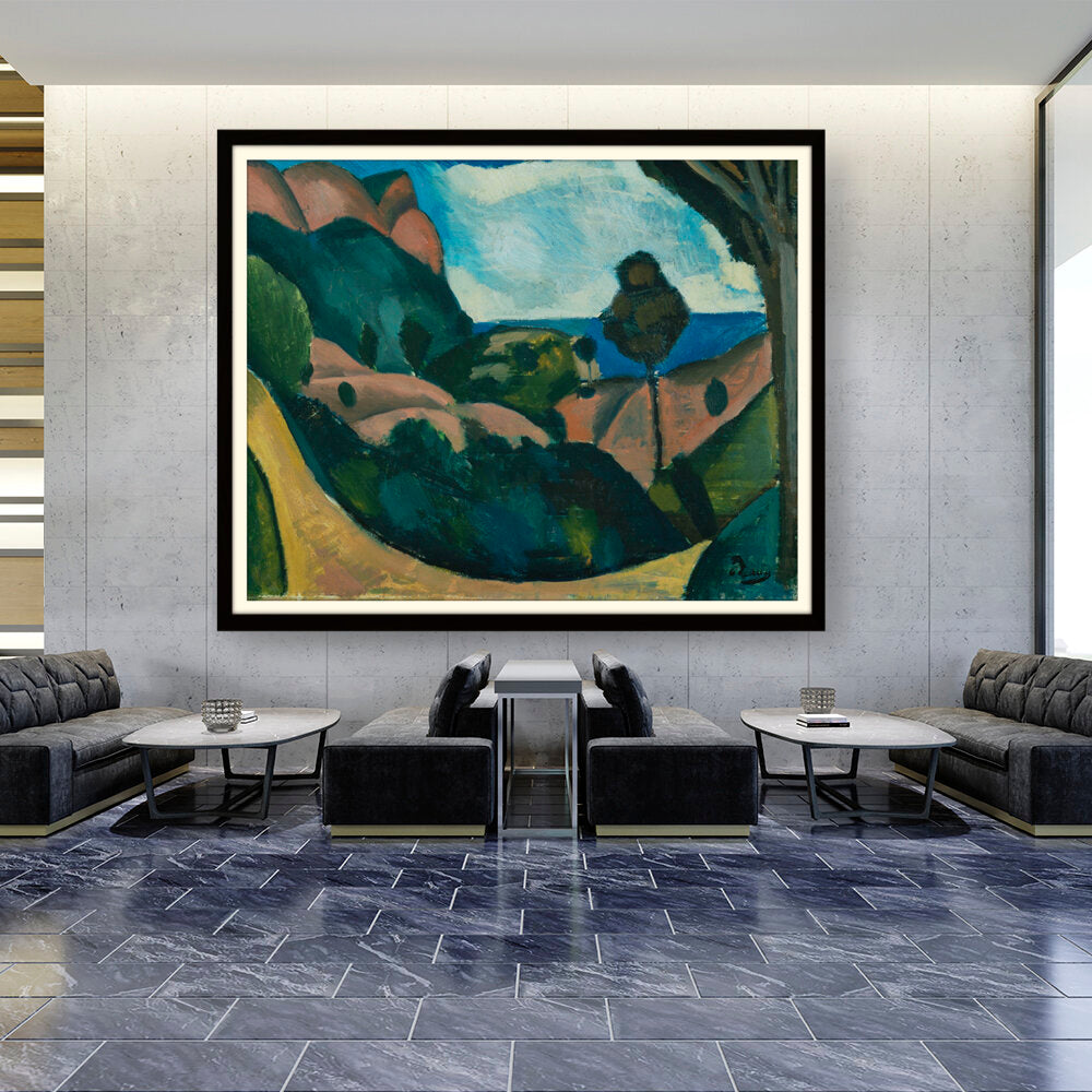 Abstract - Moderen - Landscape Near Cassis - WALL MOUNT FRAME