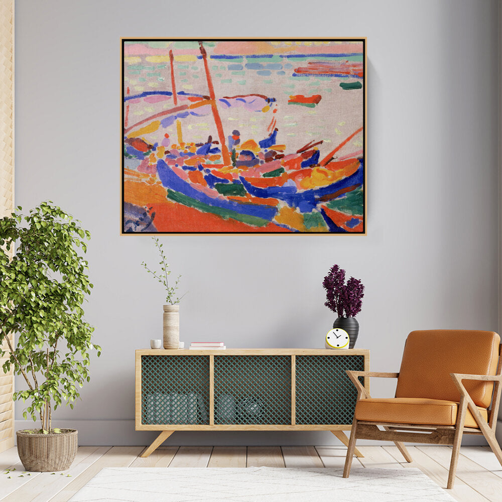 Fishing Boats, Collioure - FLOATING FRAME