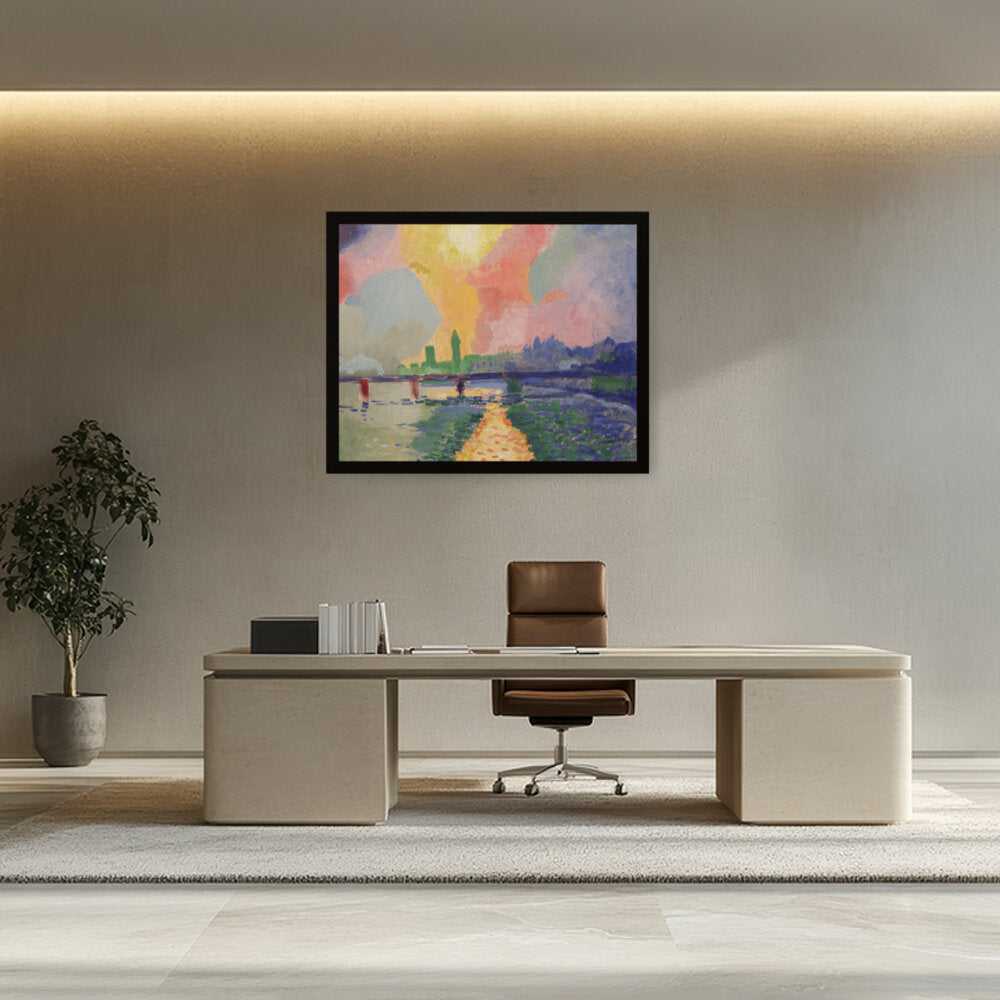 Charing Cross Bridge, London - Framed Canvas
