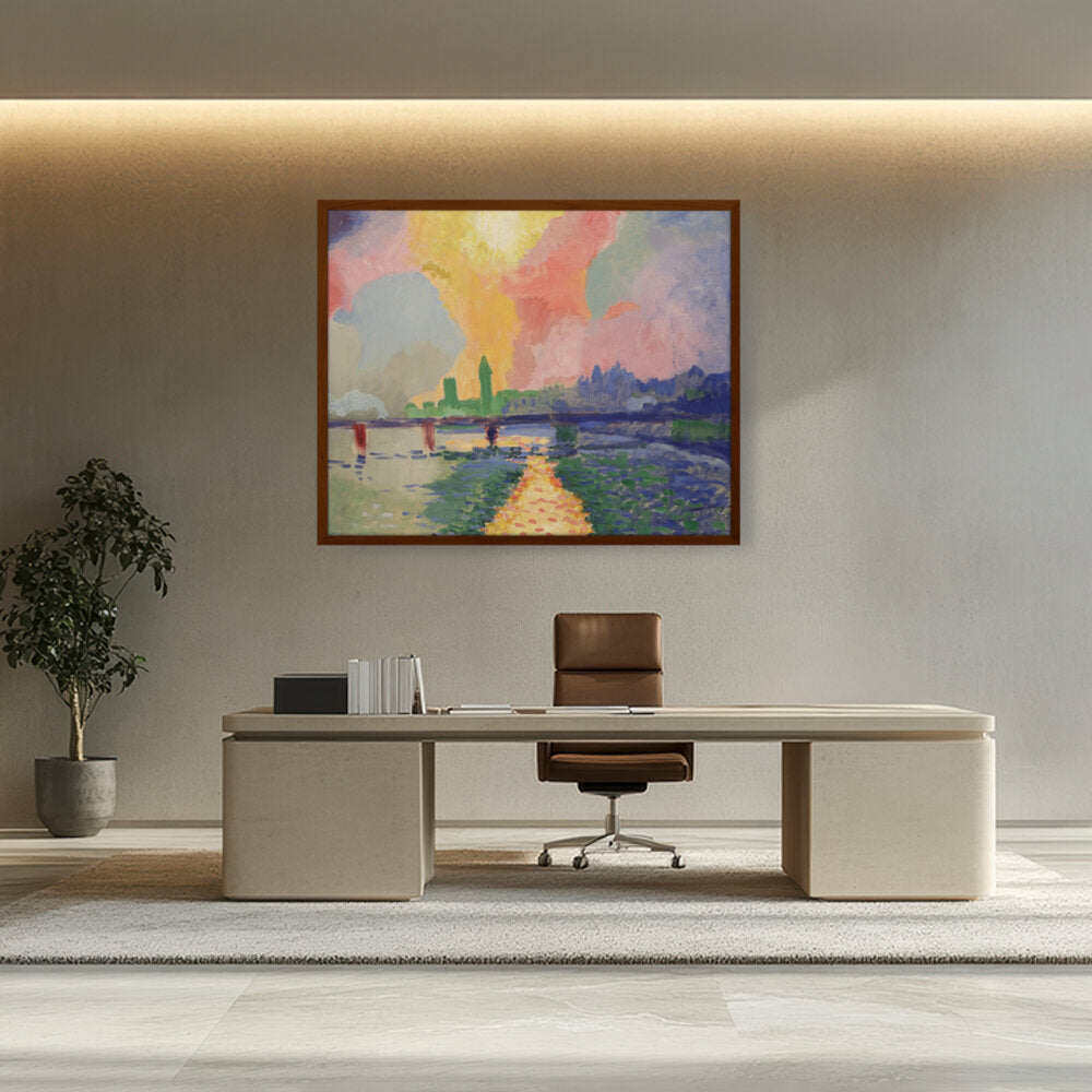 Charing Cross Bridge, London - Framed Canvas