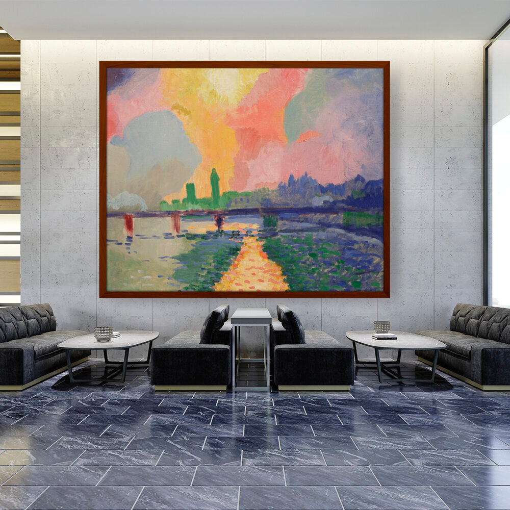 Charing Cross Bridge, London - Framed Canvas