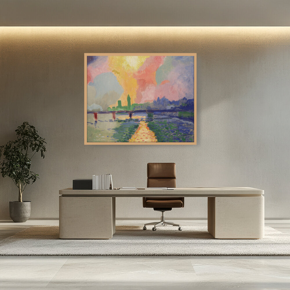 Charing Cross Bridge, London - Framed Canvas