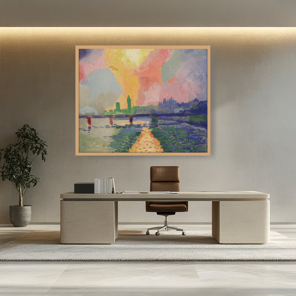 Charing Cross Bridge, London - Framed Canvas