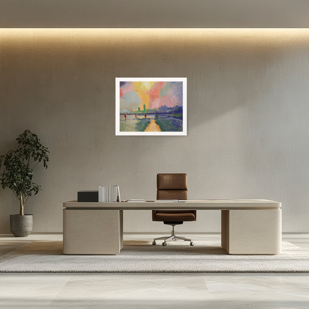 Charing Cross Bridge, London - Framed Canvas