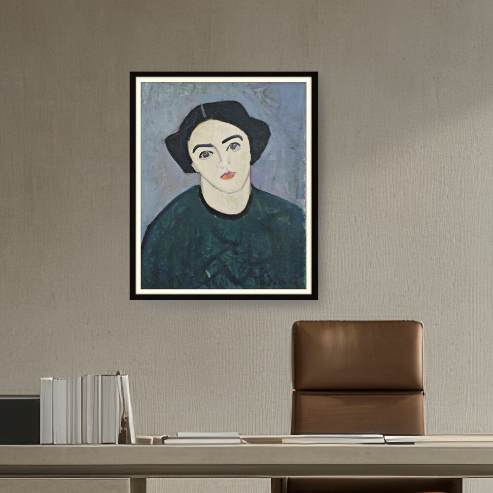 Abstract - Moderen - Madame Derain In Green - WALL MOUNT FRAME