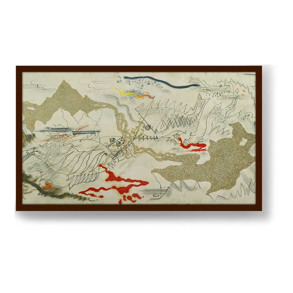 Battle Of Fishes - Framed Canvas