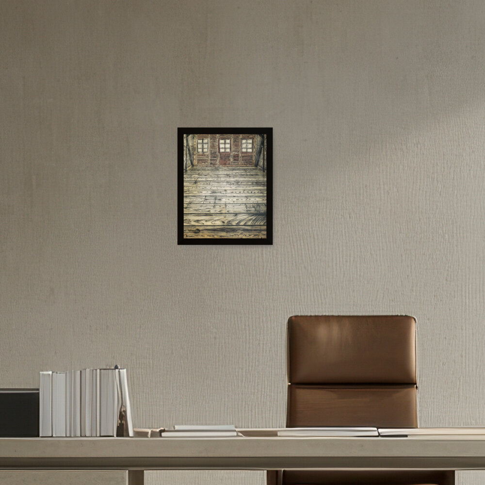 Wooden Room - Framed Canvas