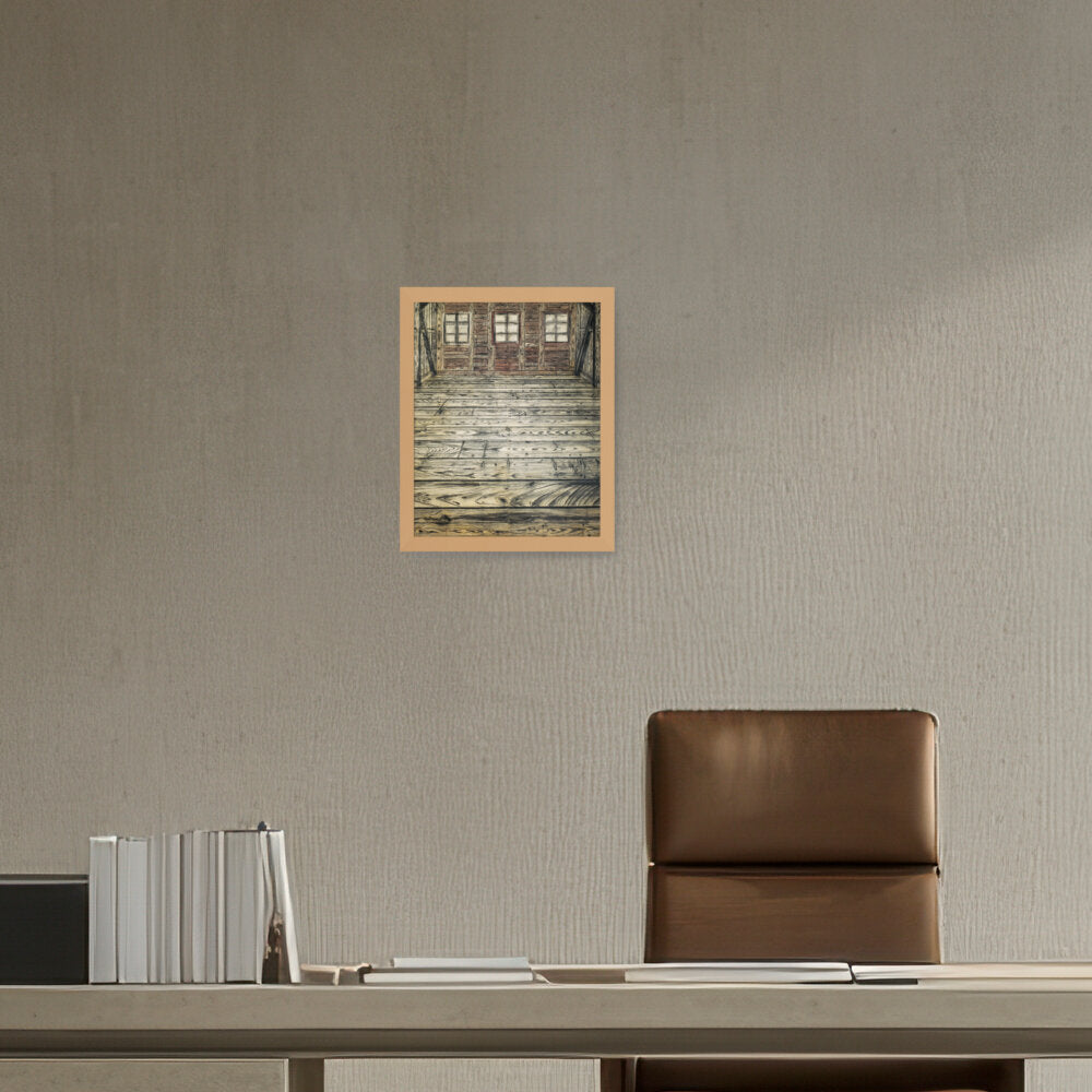 Wooden Room - Framed Canvas