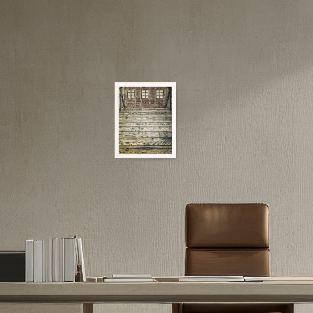 Wooden Room - Framed Canvas