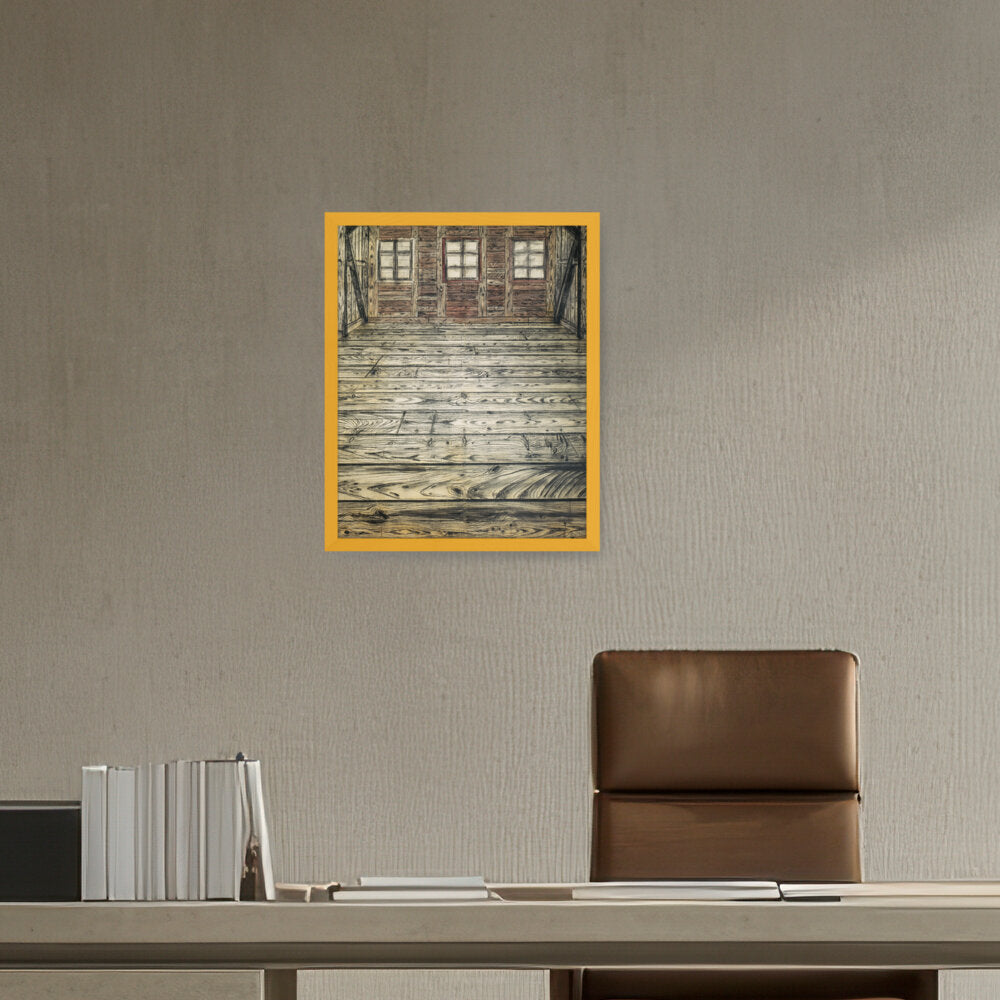 Wooden Room - Framed Canvas