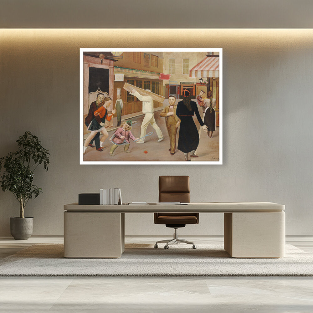 The Street - Framed Canvas