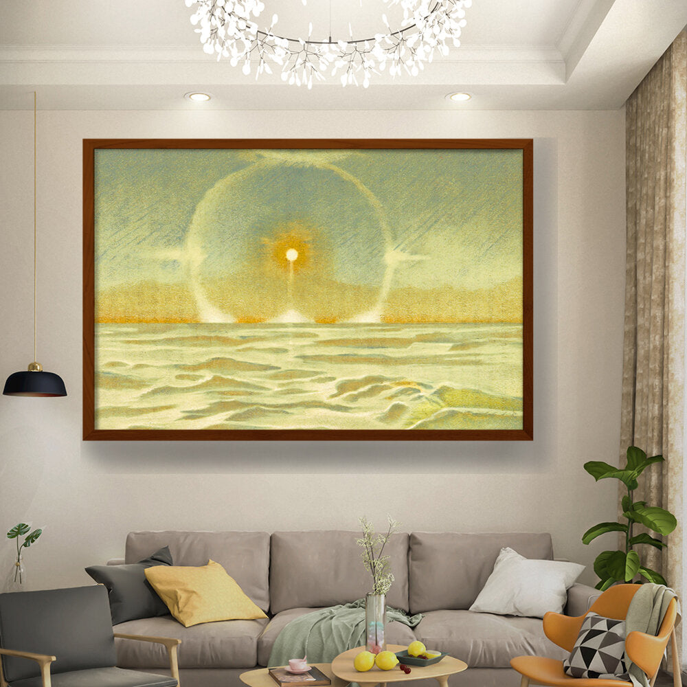 White Sand Under Blue Sky - Framed Canvas