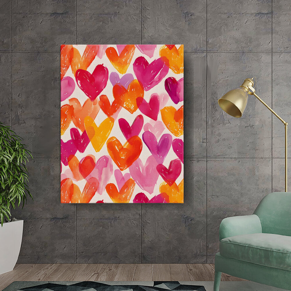 Colorful Hearts Pattern