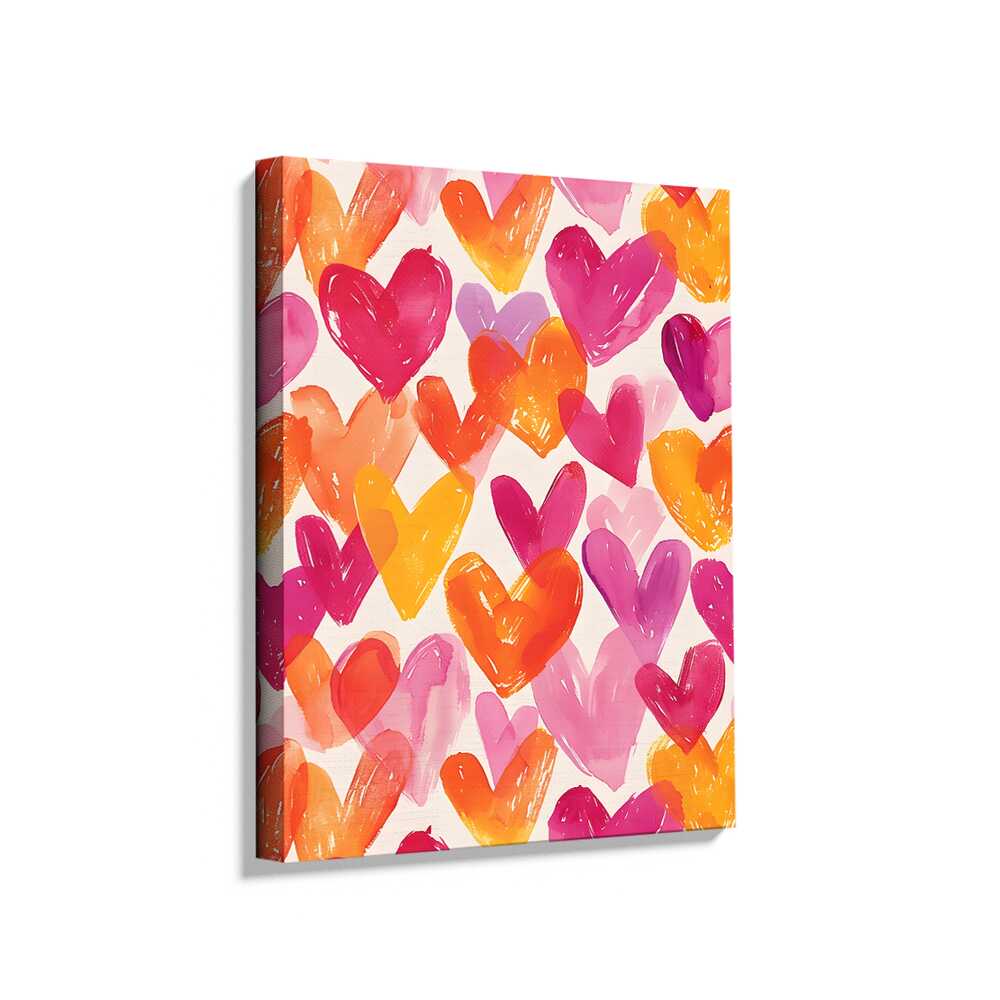 Picasoul - Picasoul Curated - Colorful Hearts Pattern - Wall Decor