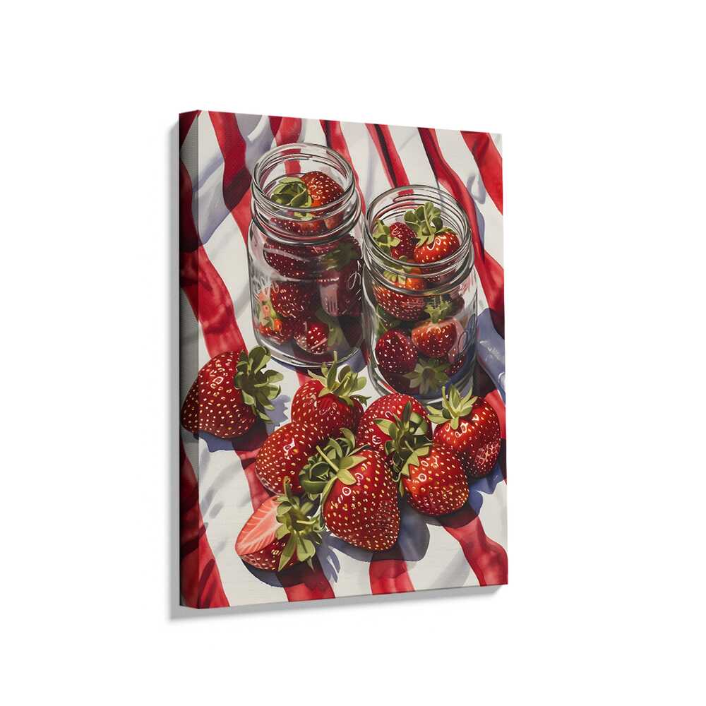 Picasoul - Picasoul Curated - Fresh Strawberries In Jars - Wall Decor