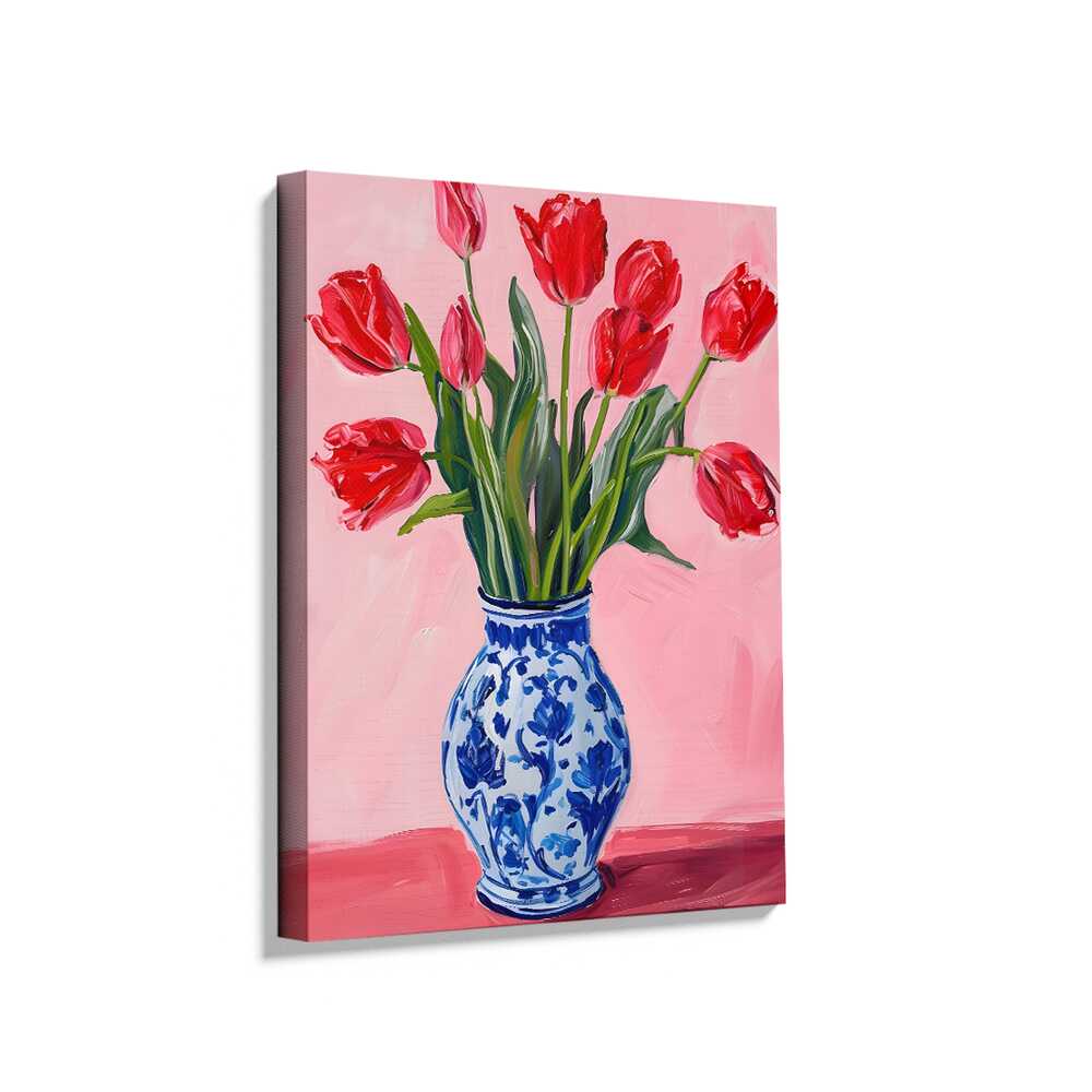 Picasoul - Picasoul Curated - Vibrant Tulips In A Vase - Wall Decor