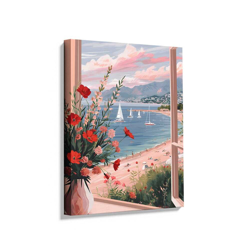 Picasoul - Picasoul Curated - Seaside View With Flowers - Wall Decor