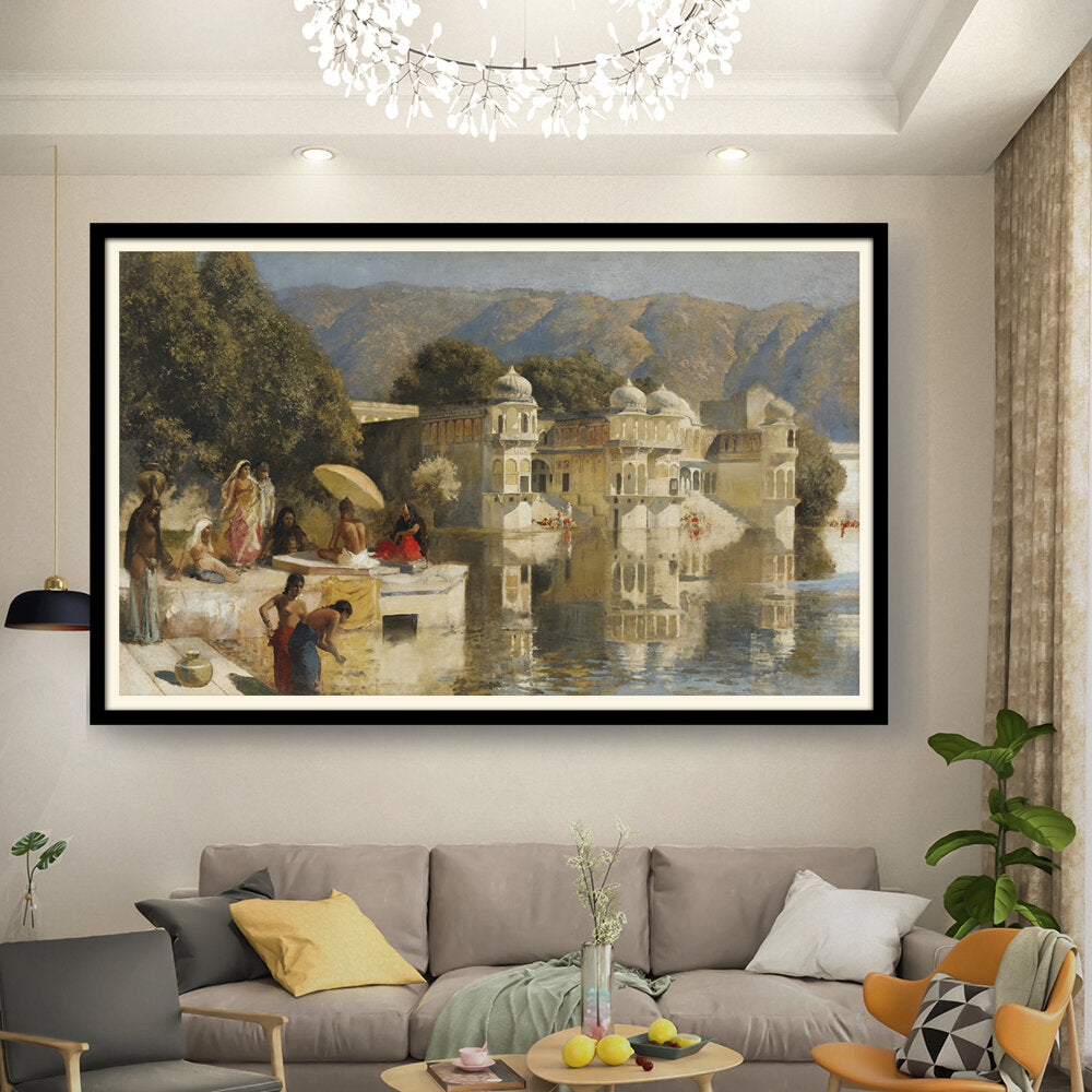 Kiran - Valipa - Serenity By The Water - Framed Wall Art