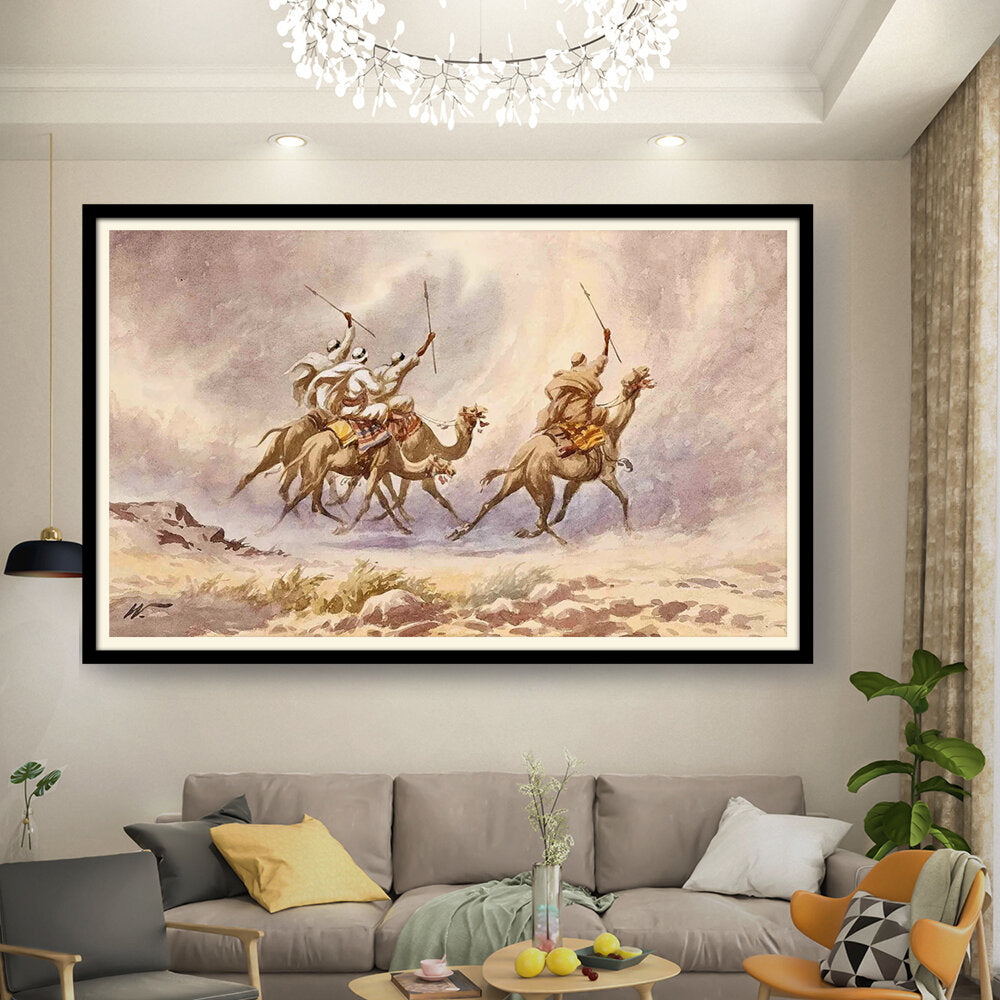 Kiran - Valipa - Desert Riders - Framed Wall Art