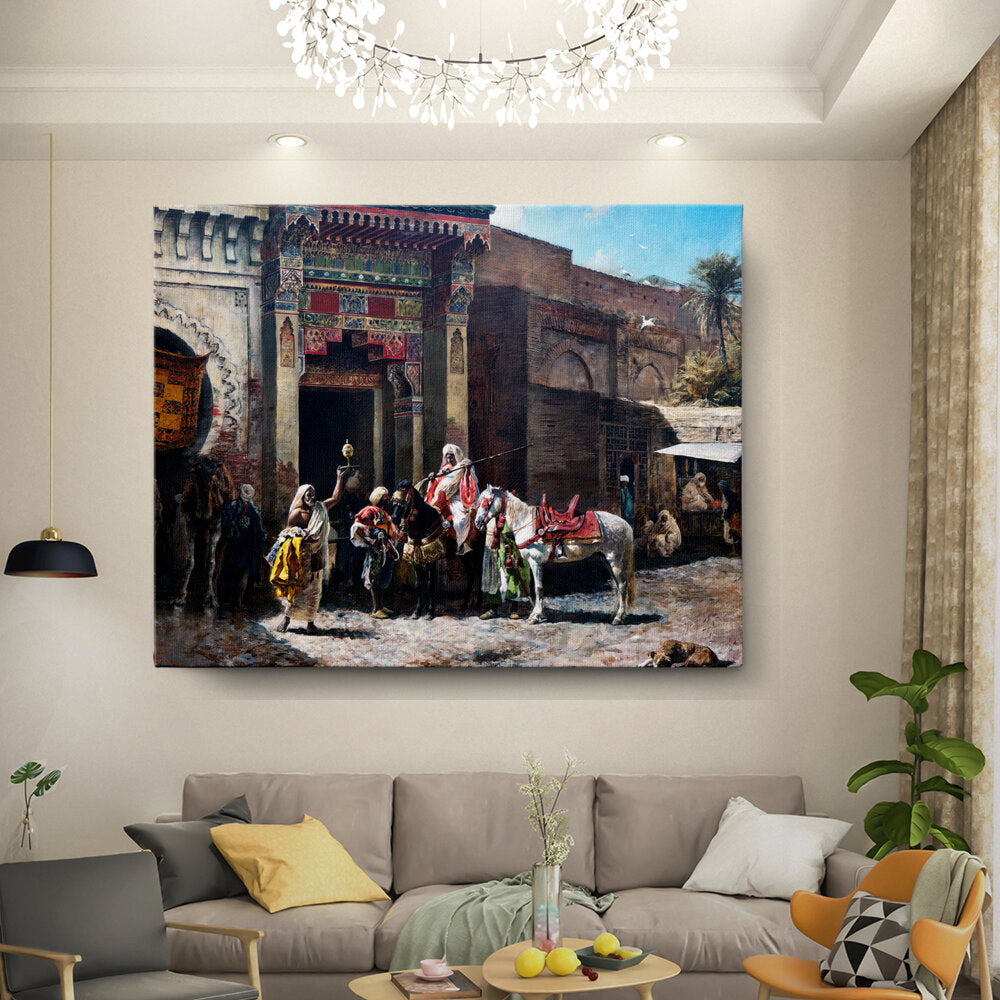 Kiran - Valipa - Market Scene In Morocco - Wall Canvas
