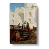 Women At The Taj Mahal - Wall Canvas