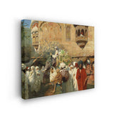 Colorful Marketplace Scene - Wall Canvas
