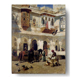 Royal Courtyard Encounter - Wall Canvas