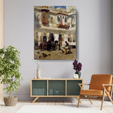 Royal Courtyard Encounter - Wall Canvas