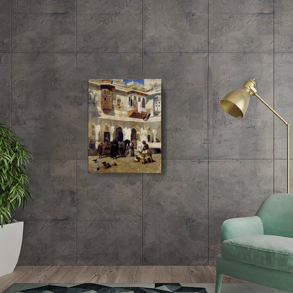 Royal Courtyard Encounter - Wall Canvas