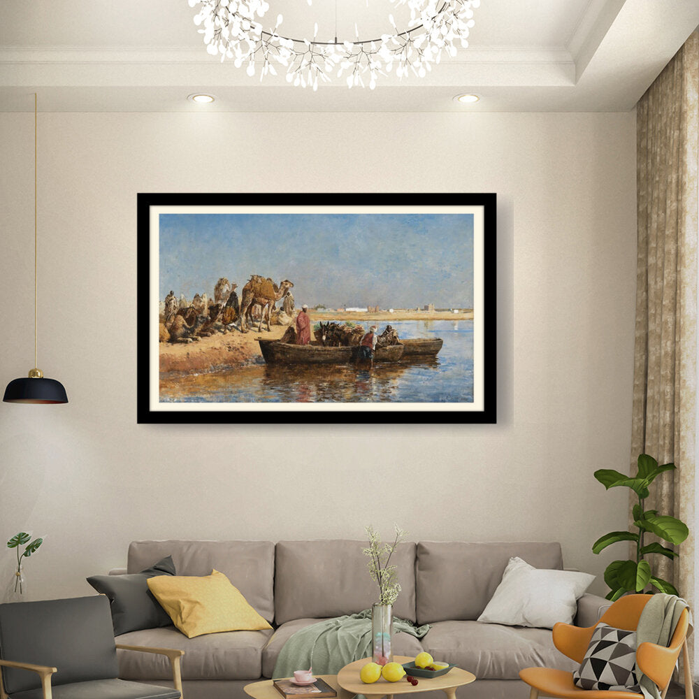 Desert Life At The River - Framed Wall Art
