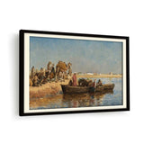 Desert Life At The River - Framed Wall Art
