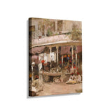 A Vibrant Bazaar Scene - Wall Canvas