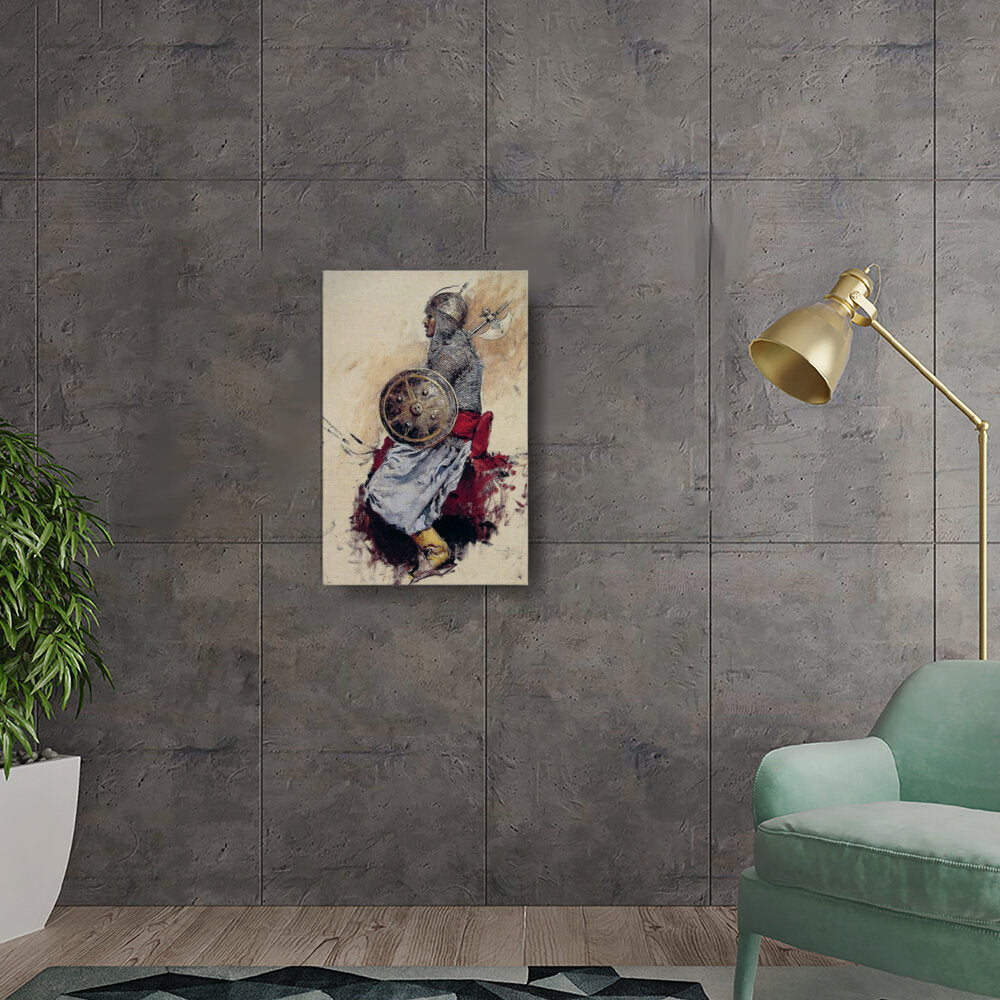 Warrior In Armor - Wall Canvas
