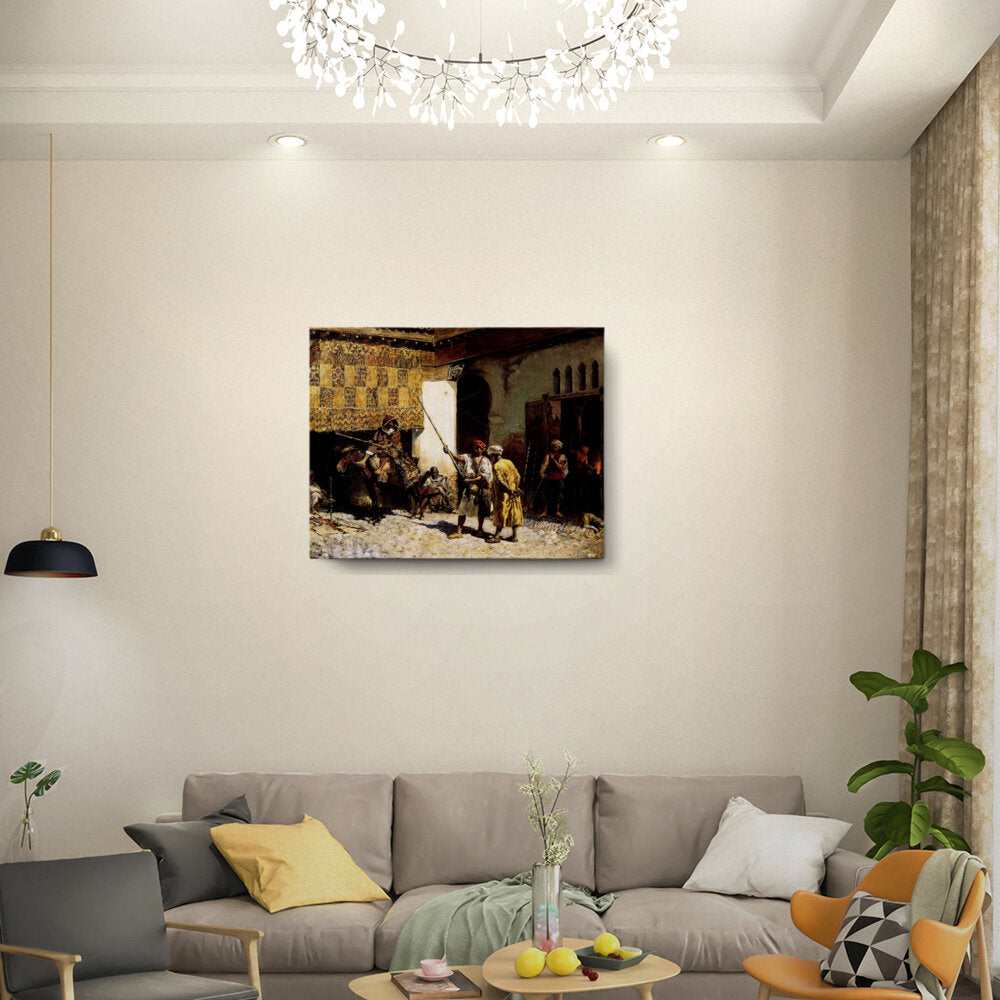 Market Encounter1 - Wall Canvas