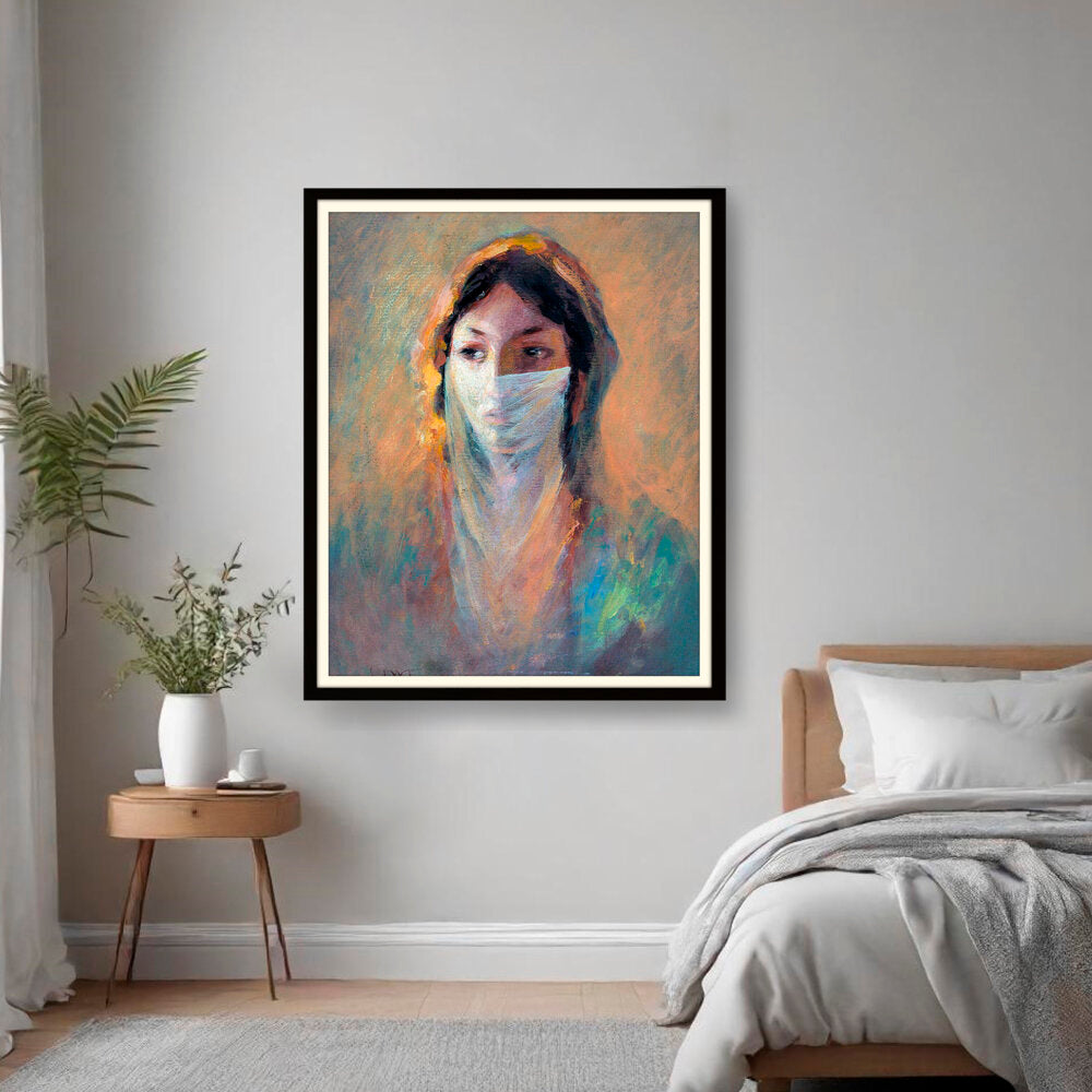 Kiran - Valipa - Veiled Mystery - Framed Wall Art