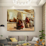 Kiran - Valipa - Village Market Scene - Wall Canvas