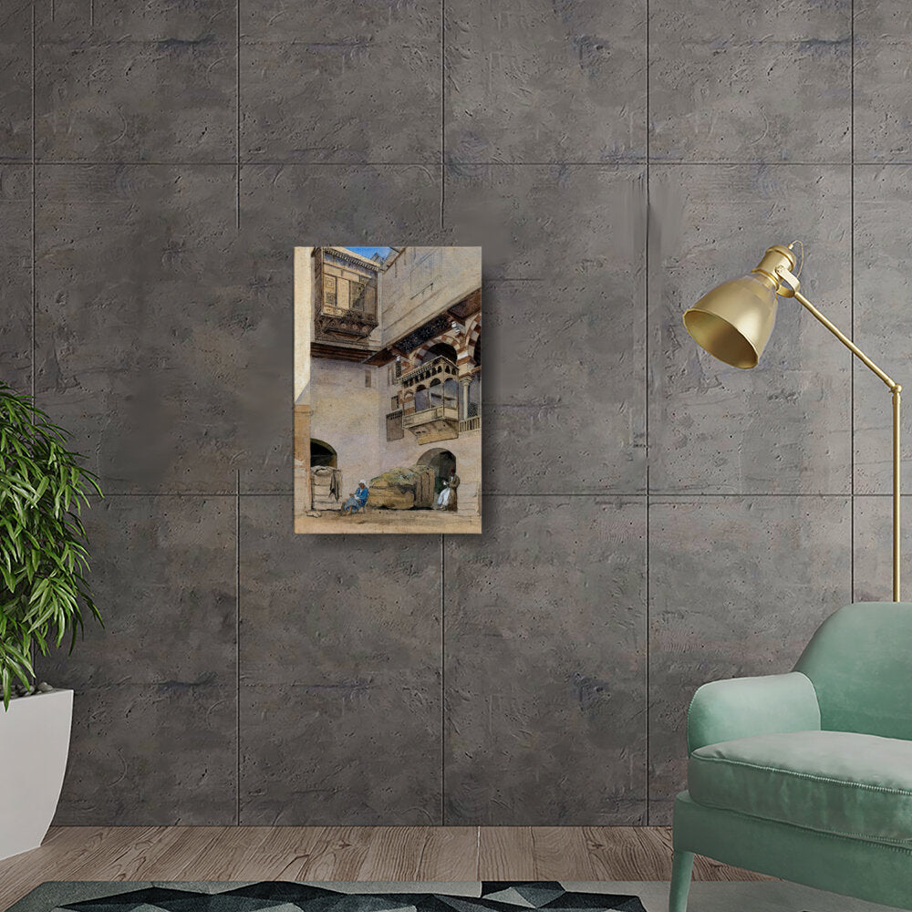 Courtyard Scene - Wall Canvas