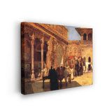 Elephants And Figures - Wall Canvas